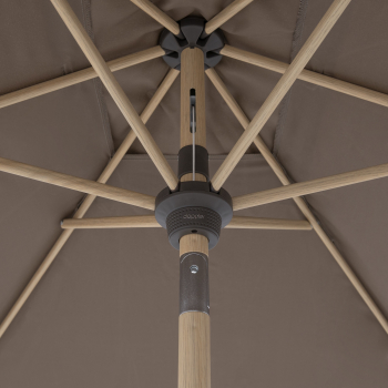 Doppler Balkon Kurbelschirm ALU WOOD Ultra 210x140cm höhenverstellbar Anthrazit